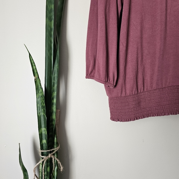 REITMANS SIGNATURE | Mauve Purple Crossover Longsleeve Blouse - Picture 5 of 5